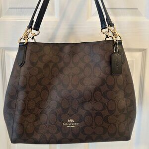 Coach Hallie Signature Canvas Shoulder Bag